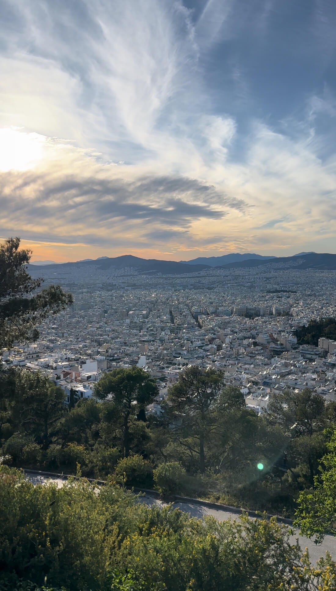 θέα στην Αθήνα